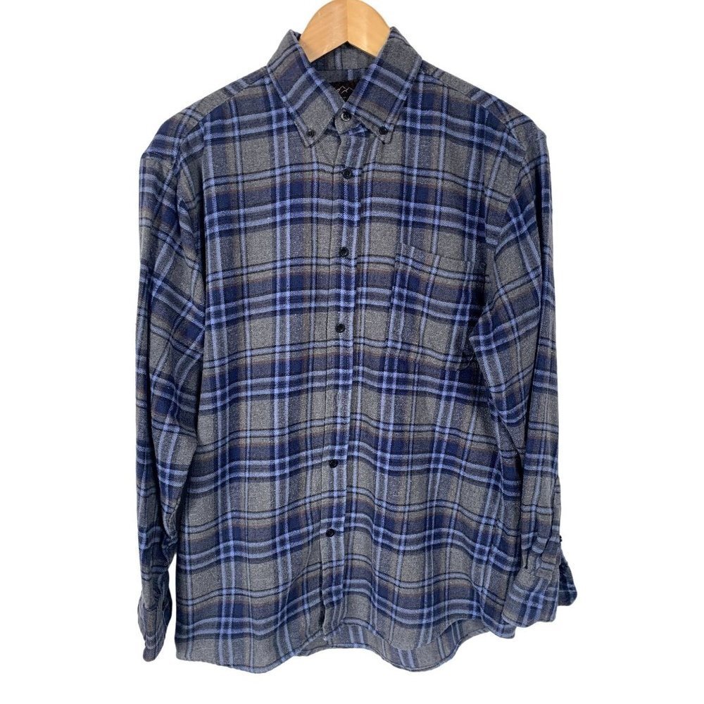 Mountain Ridge Blue &‎ Grey Button Down Shirt Size Medium
